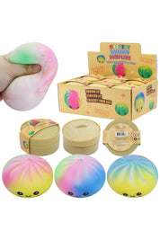 Cap Zone Ombre Bao Bun Dumpling Fluffy Slime Filled Squishy ONE SIZE / ASSORTED Kawaii Gifts