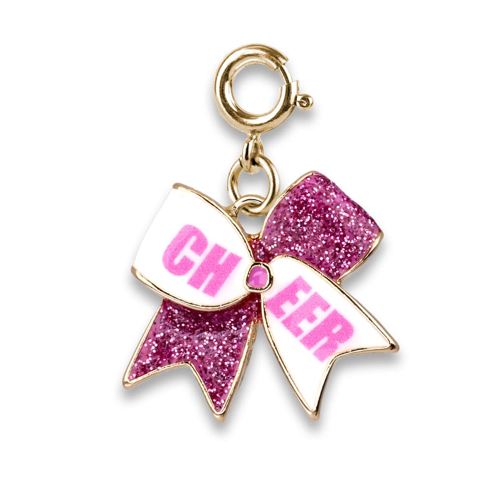 Charm It Gold Glitter Cheer Bow Charm Kawaii Gifts 794187111740