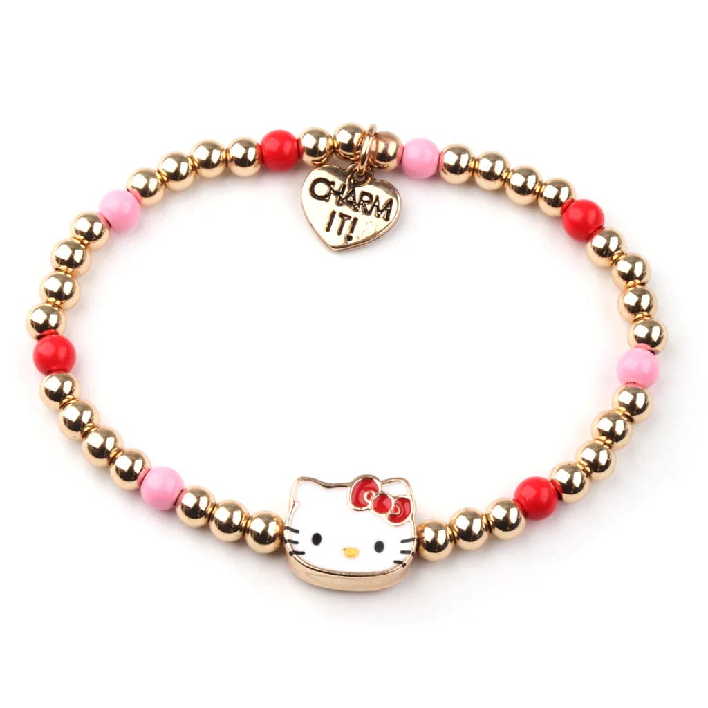 Charm It Gold Hello Kitty Stretch Bead Bracelet Kawaii Gifts