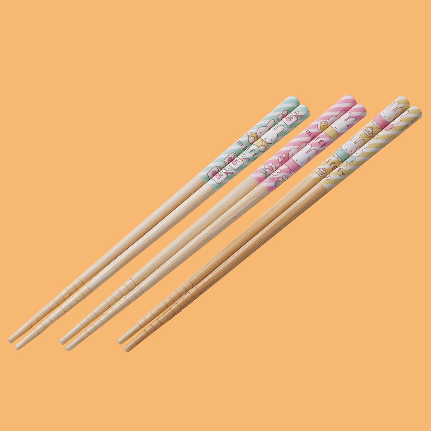 Clever Idiots Miffy 3-Pair Set Bamboo Chopsticks Kawaii Gifts 4973307667282