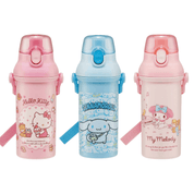 Clever Idiots Sanrio Friends Easy Pop-Up Water Bottle : Cinnamoroll, Hello Kitty, My Melody Kawaii Gifts