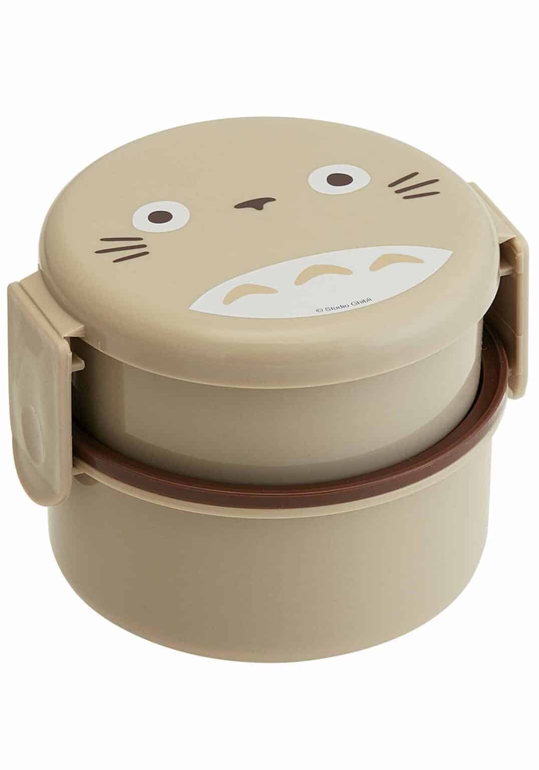 Clever Idiots Totoro 2-Layered Round Bento Lunch Box with Fork Kawaii Gifts 4973307451584