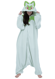 Clever Idiots Pokemon Sprigatito Kigurumi Adult-Size Costume Onesie Kawaii Gifts