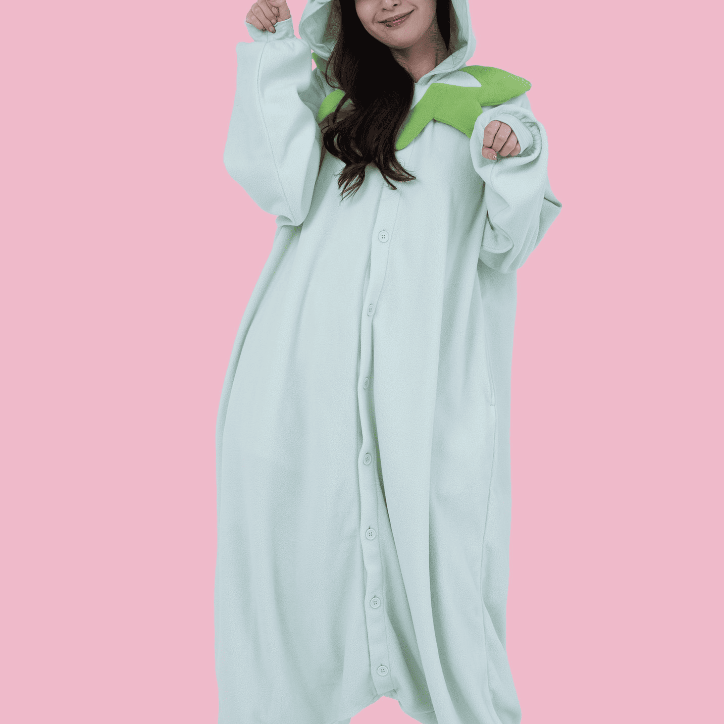 Clever Idiots Pokemon Sprigatito Kigurumi Adult-Size Costume Onesie Kawaii Gifts 4580052781745