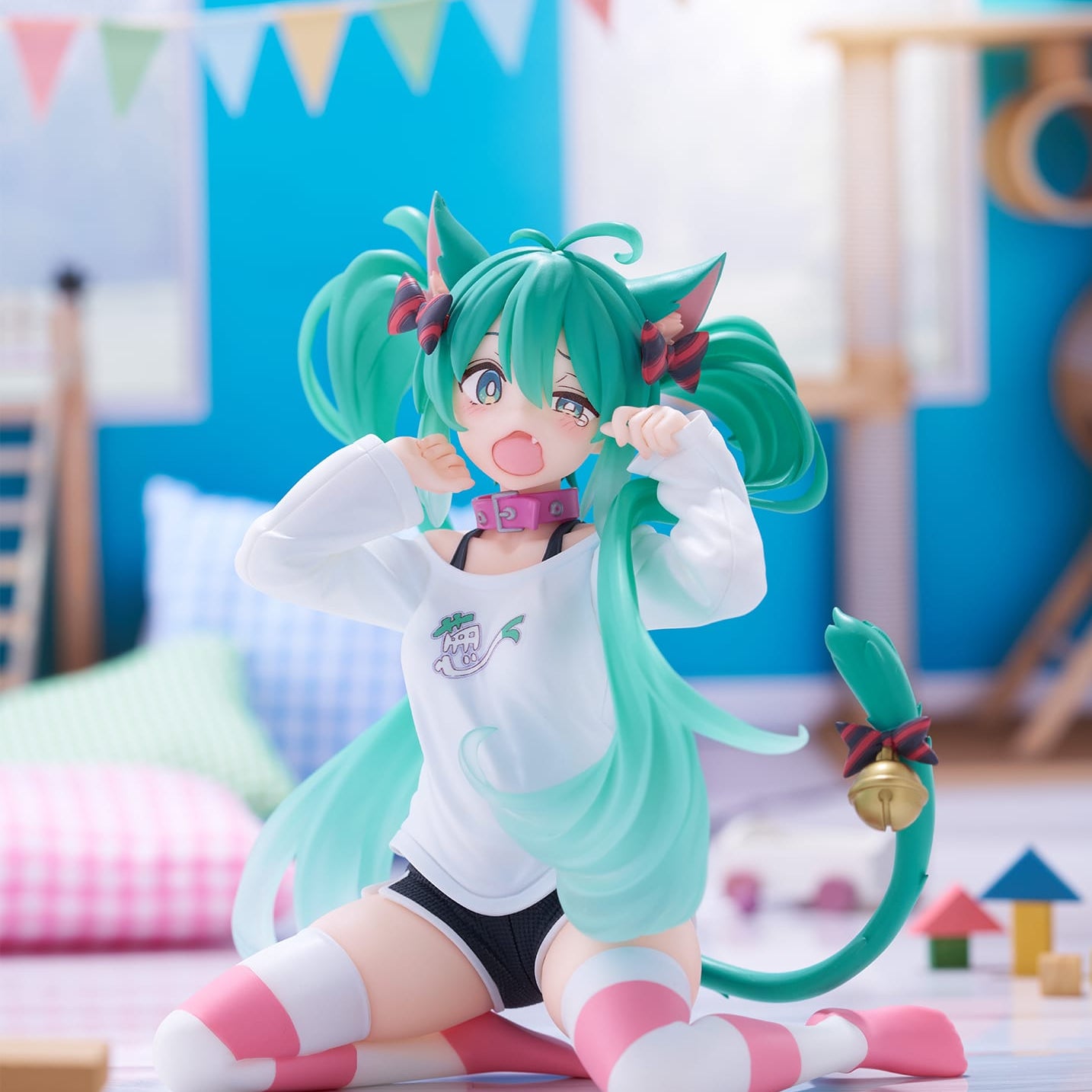 Clever Idiots Hatsune Miku Cat Ear T-Shirt Desktop Cute Figure Kawaii Gifts 840342405251