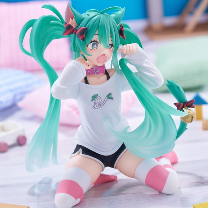 Clever Idiots Hatsune Miku Cat Ear T-Shirt Desktop Cute Figure Kawaii Gifts 840342405251