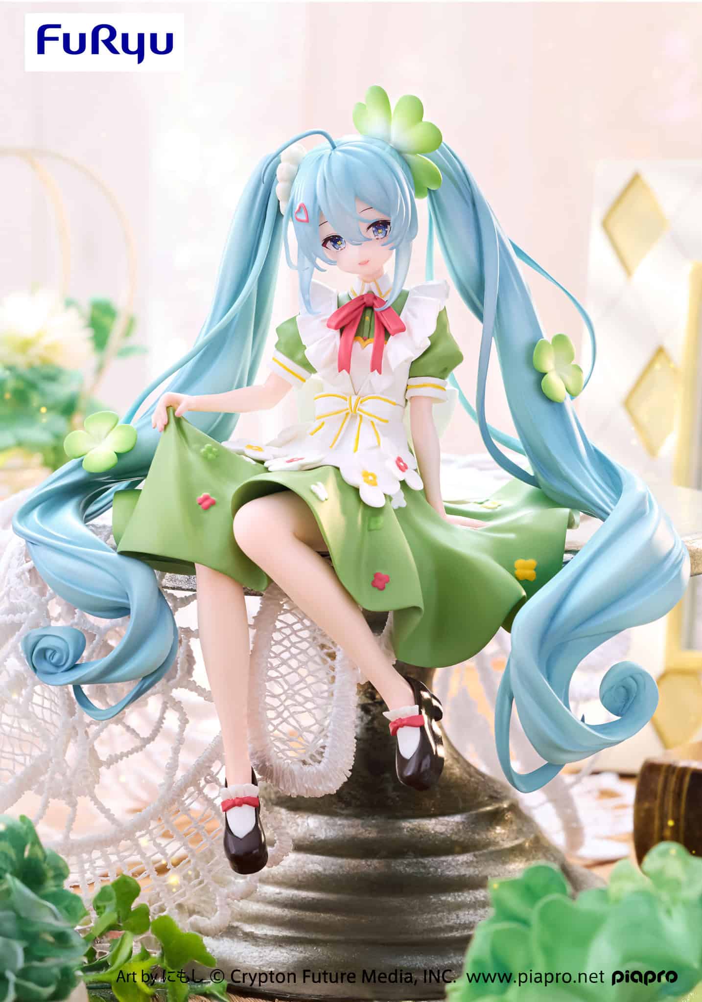 Clever Idiots Hatsune Miku Clover Flower Fairy Noodle Stopper Figure Kawaii Gifts 4582782367121