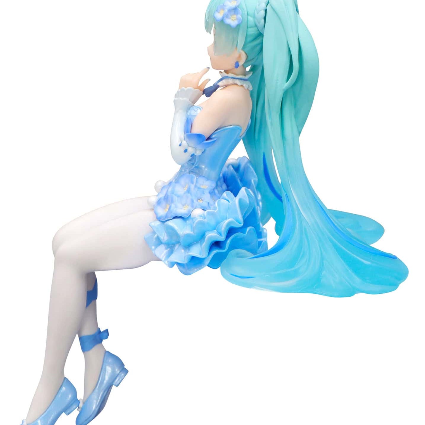 Clever Idiots Hatsune Miku Nemophila Pail Blue Color Flower Fairy Noodle Stopper Figure Kawaii Gifts 4582782366797