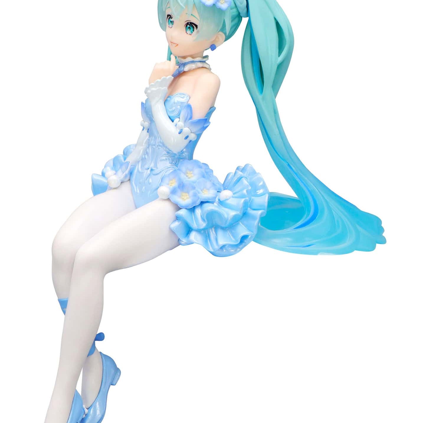 Clever Idiots Hatsune Miku Nemophila Pail Blue Color Flower Fairy Noodle Stopper Figure Kawaii Gifts 4582782366797