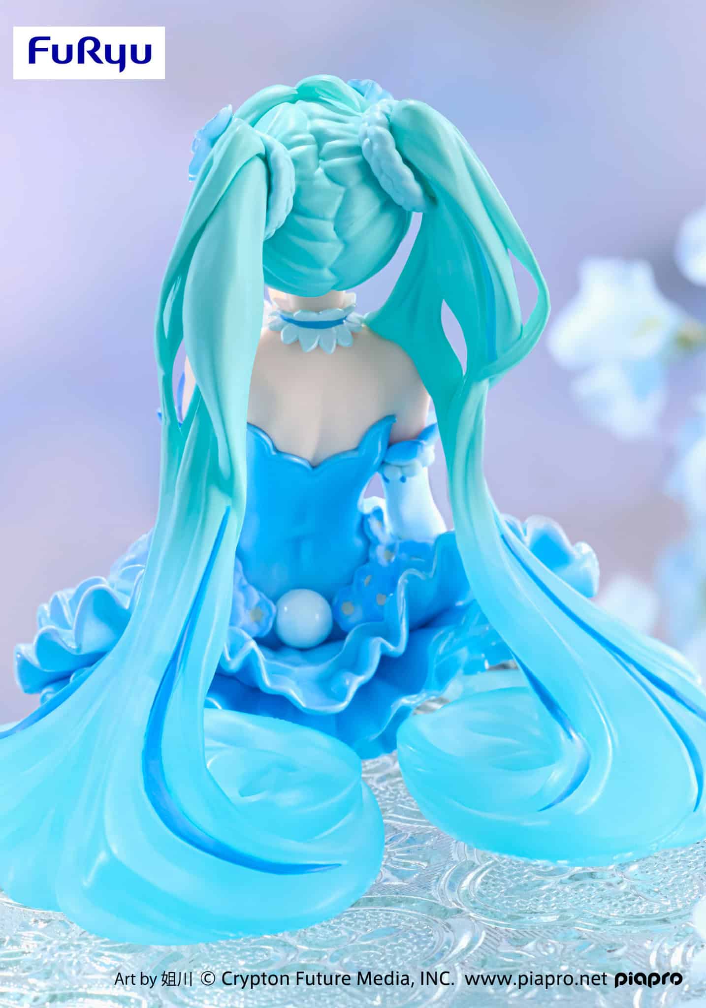 Clever Idiots Hatsune Miku Nemophila Pail Blue Color Flower Fairy Noodle Stopper Figure Kawaii Gifts 4582782366797