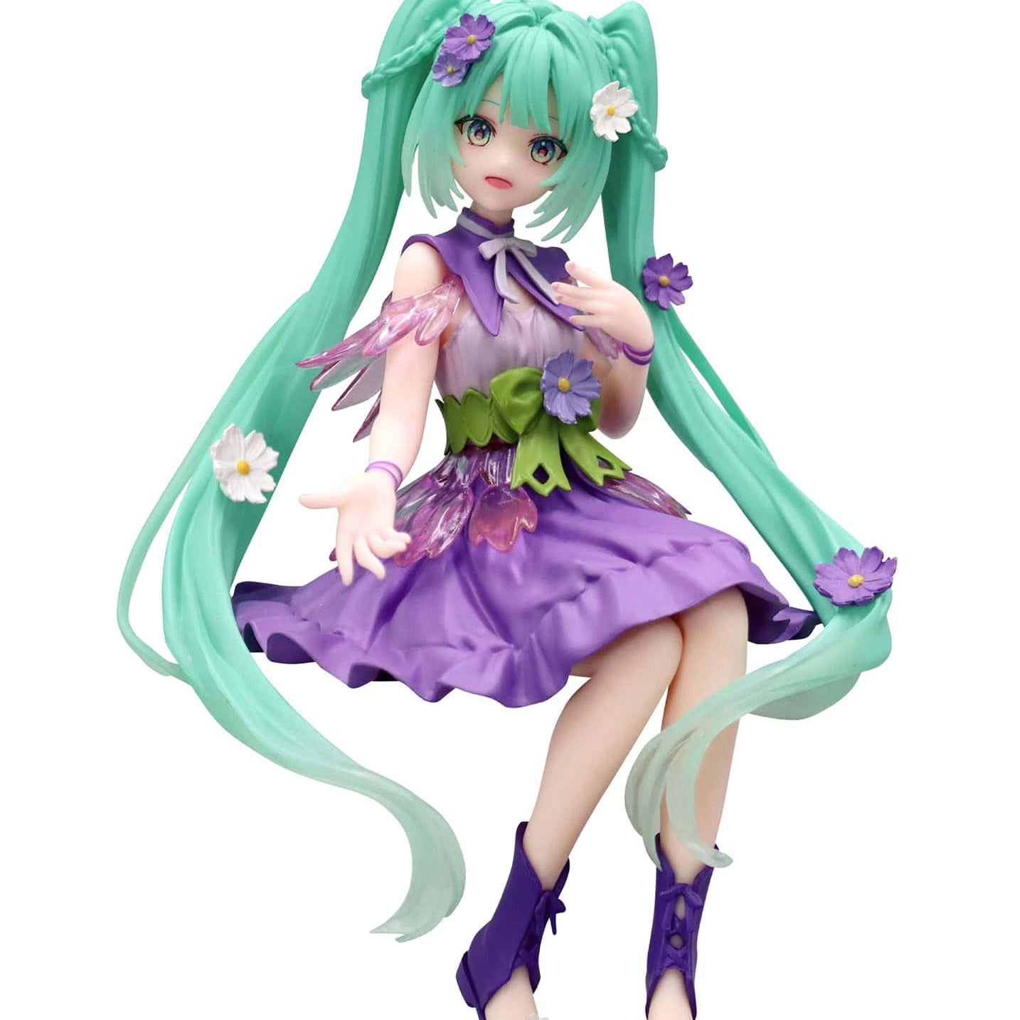 Clever Idiots Hatsune Miku Noodle Stopper Figure Flower Fairy Cosmos Purple Color Ver. Kawaii Gifts 4571623503460