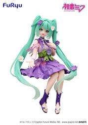 Clever Idiots Hatsune Miku Noodle Stopper Figure Flower Fairy Cosmos Purple Color Ver. Kawaii Gifts 4571623503460