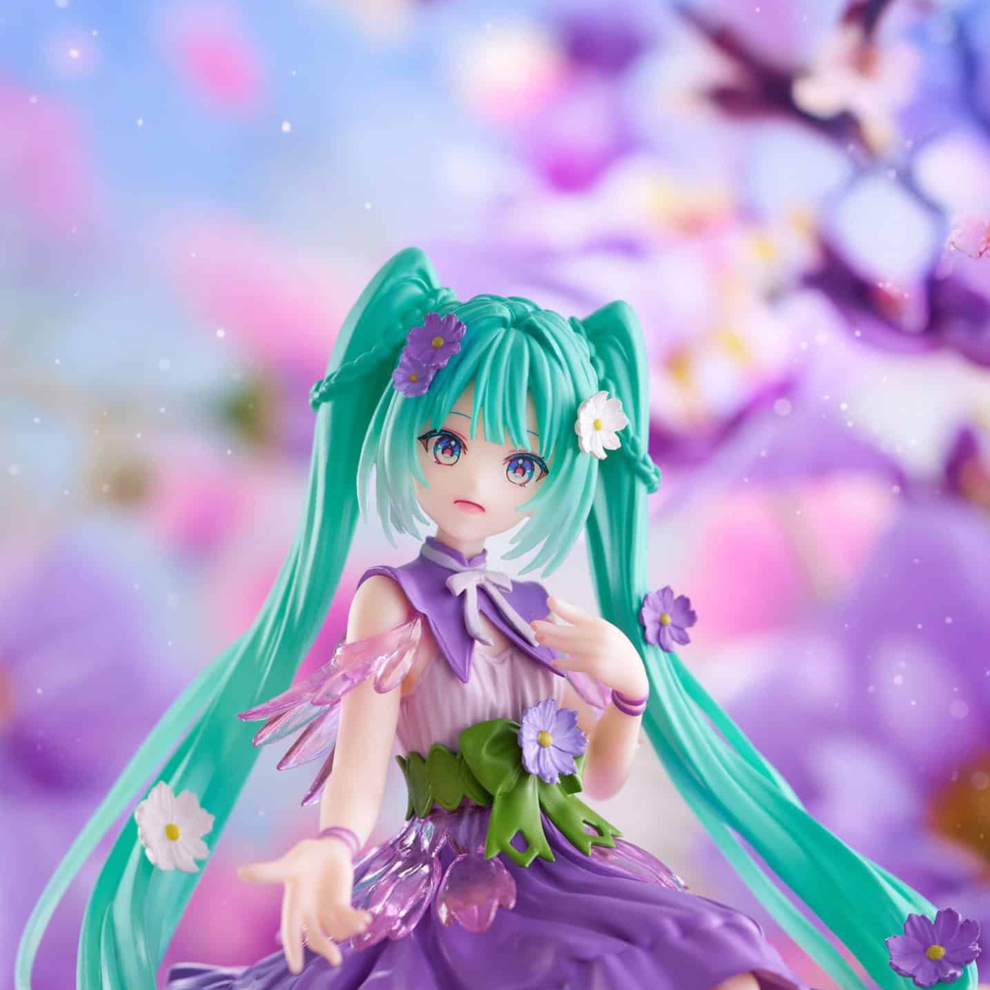 Clever Idiots Hatsune Miku Noodle Stopper Figure Flower Fairy Cosmos Purple Color Ver. Kawaii Gifts 4571623503460