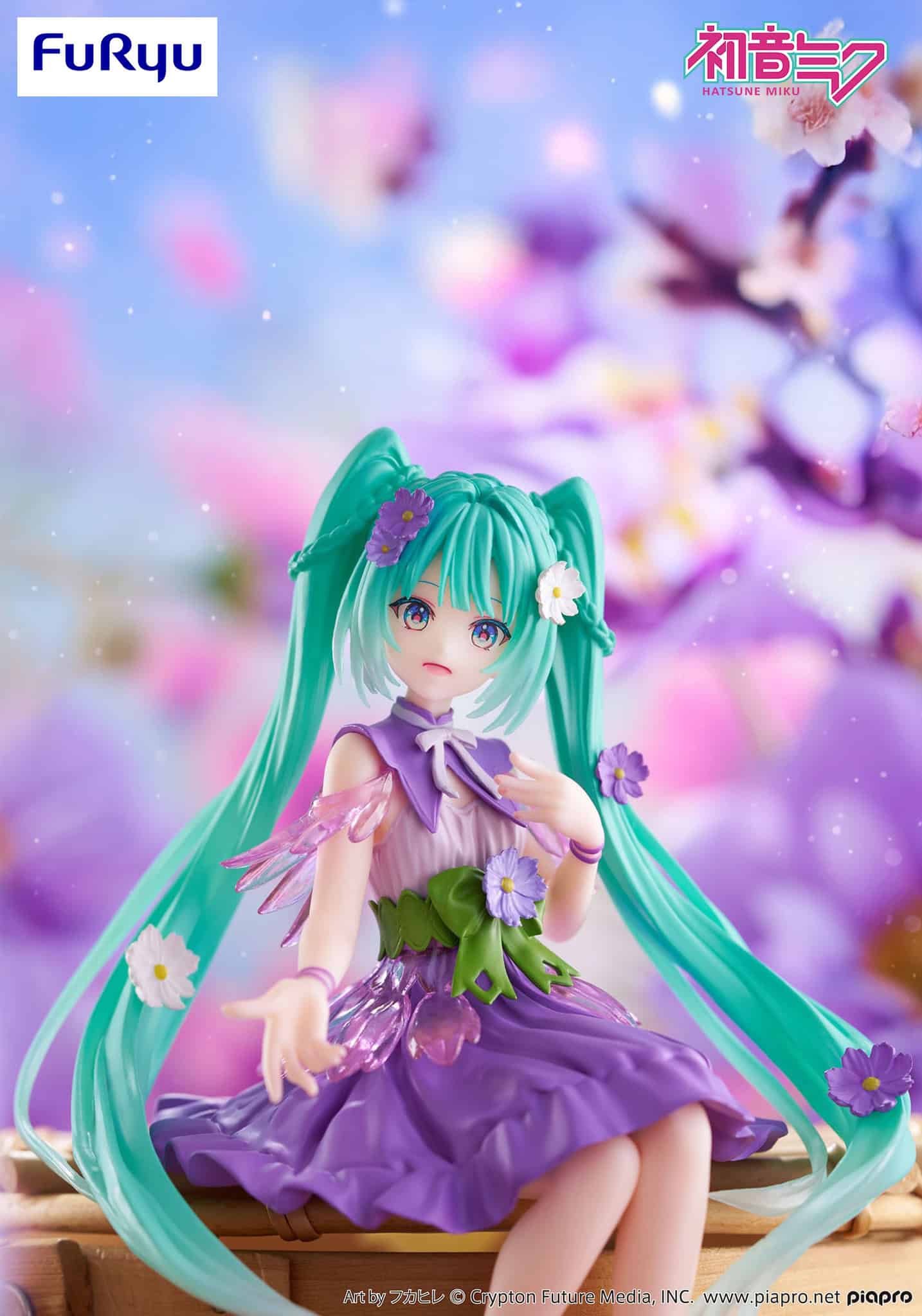 Clever Idiots Hatsune Miku Noodle Stopper Figure Flower Fairy Cosmos Purple Color Ver. Kawaii Gifts 4571623503460