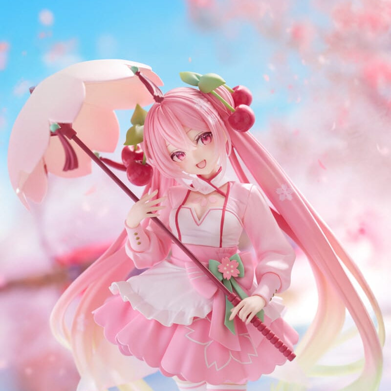 Clever Idiots Sakura Miku Sakura Dress Ver. AMP+ Figure Kawaii Gifts 840342404575