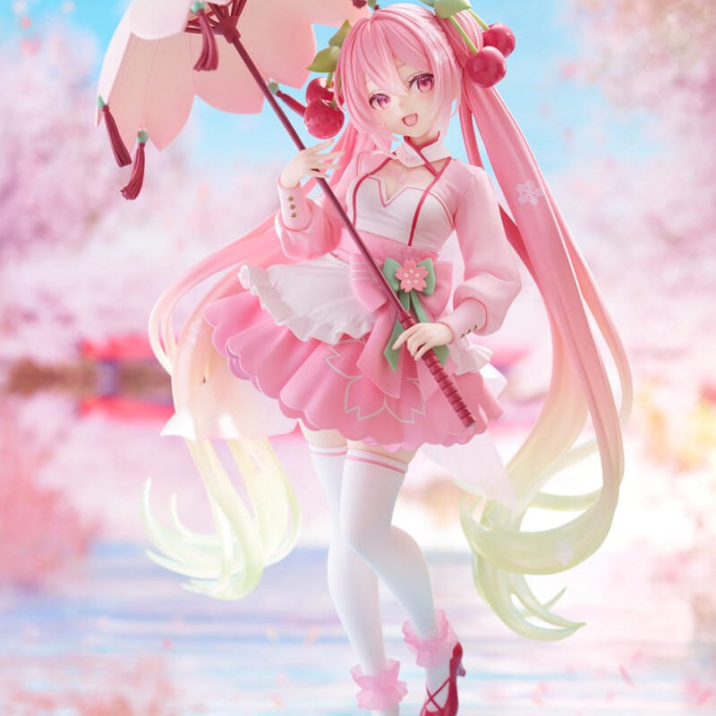 Clever Idiots Sakura Miku Sakura Dress Ver. AMP+ Figure Kawaii Gifts 840342404575