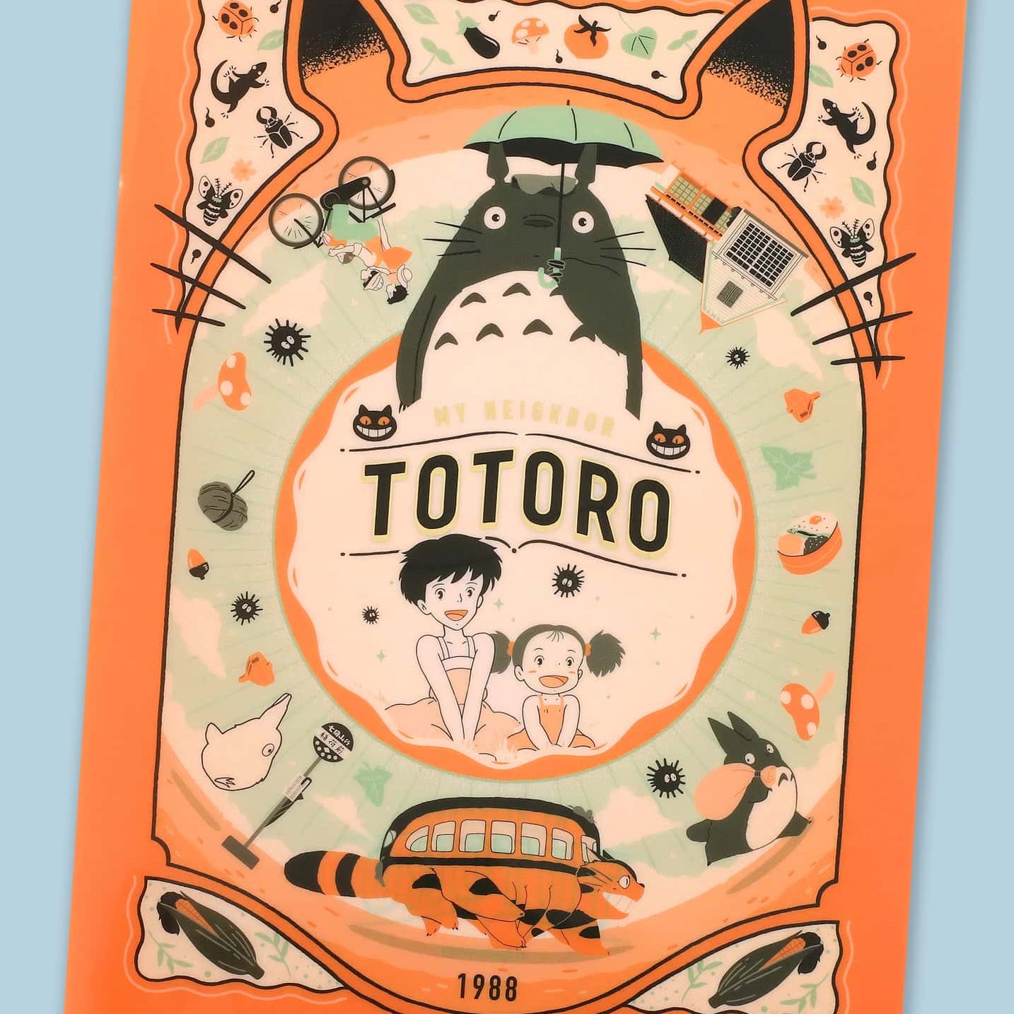 Clever Idiots Retro Studio Ghibli A4 Plastic File Folders: Totoro, Spirited Away & Kiki's Delivery Service My Neighbor Totoro Kawaii Gifts 4549743692852