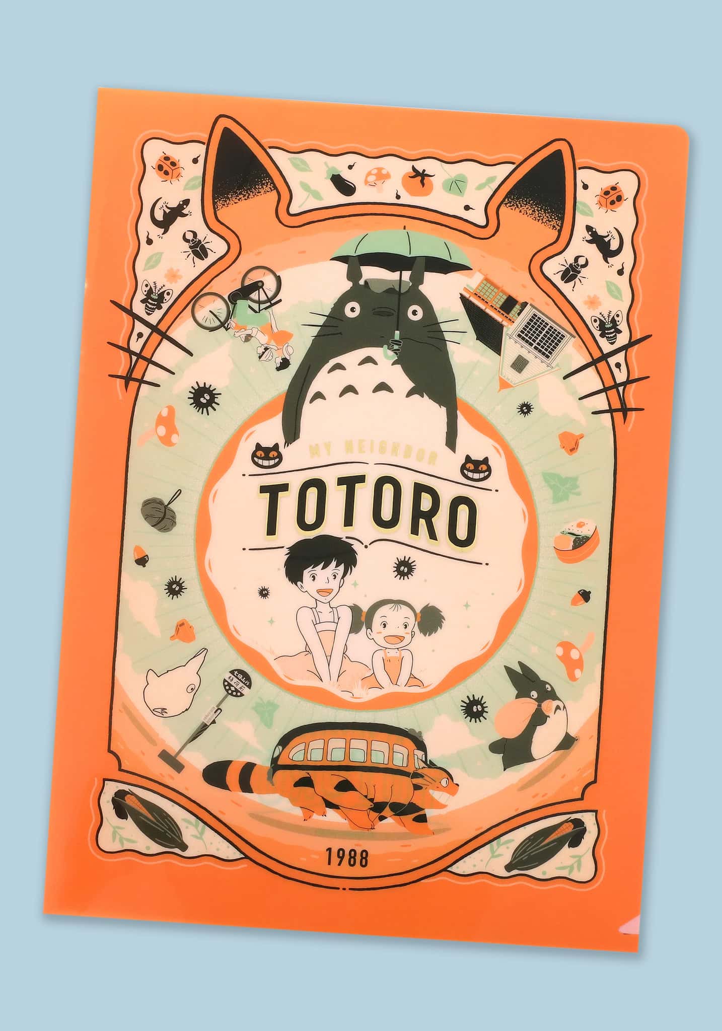 Clever Idiots Retro Studio Ghibli A4 Plastic File Folders: Totoro, Spirited Away & Kiki's Delivery Service My Neighbor Totoro Kawaii Gifts 4549743692852