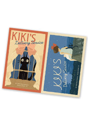 Clever Idiots Studio Ghibli Big Retro Stickers 2-Piece Sets: Totoro, Spirited Away, Kiki's Delivery Service Kiki's Delivery Service Kawaii Gifts 4549743784625