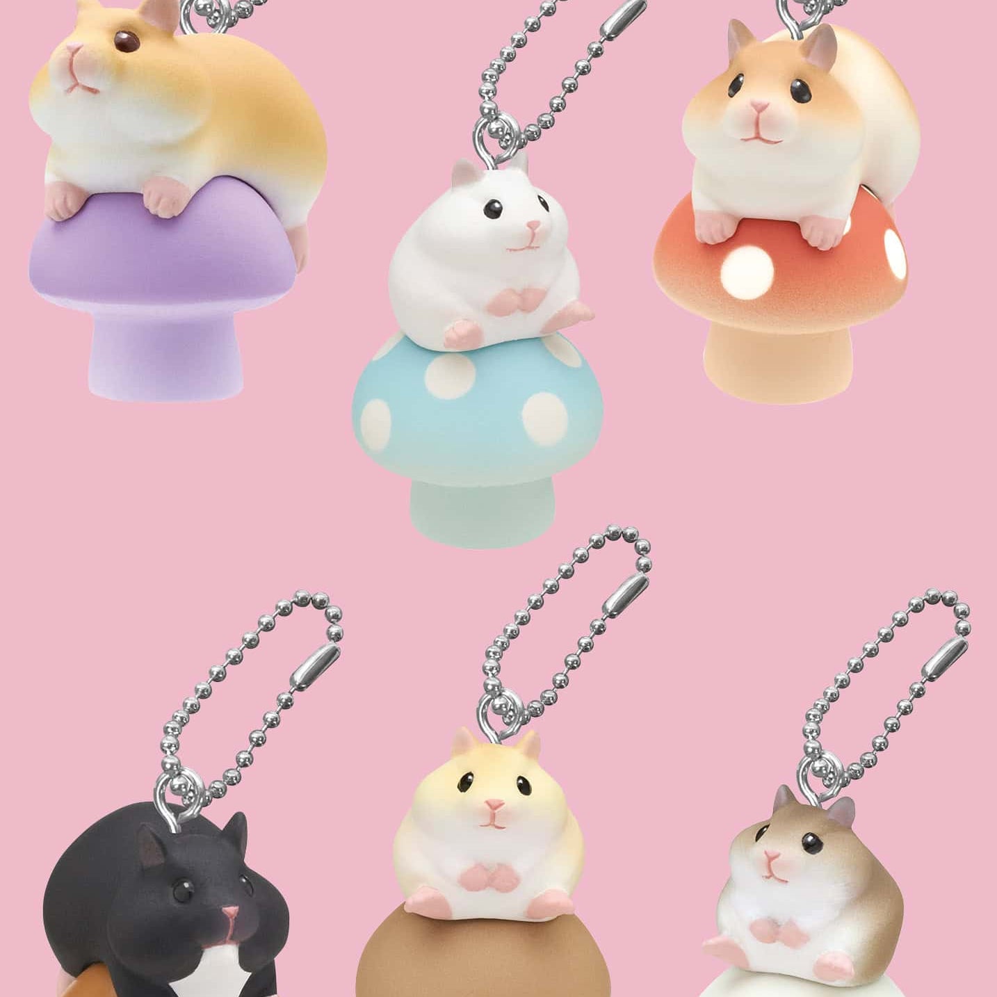 Clever Idiots Kitan Club Hamster on Mushroom Keychain Surprise Box Kawaii Gifts 4580275179299