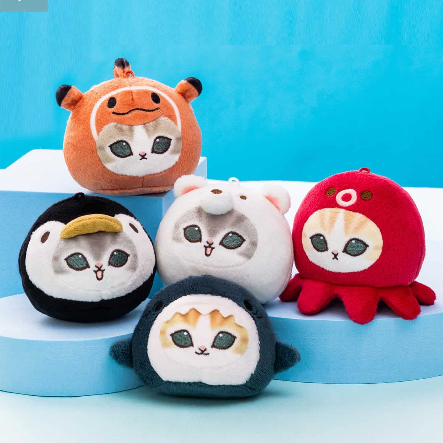 Clever Idiots Mofusand Face Marine Life Meow Surprise Plush Mascot with Strap Blind Box Kawaii Gifts 4595058173449