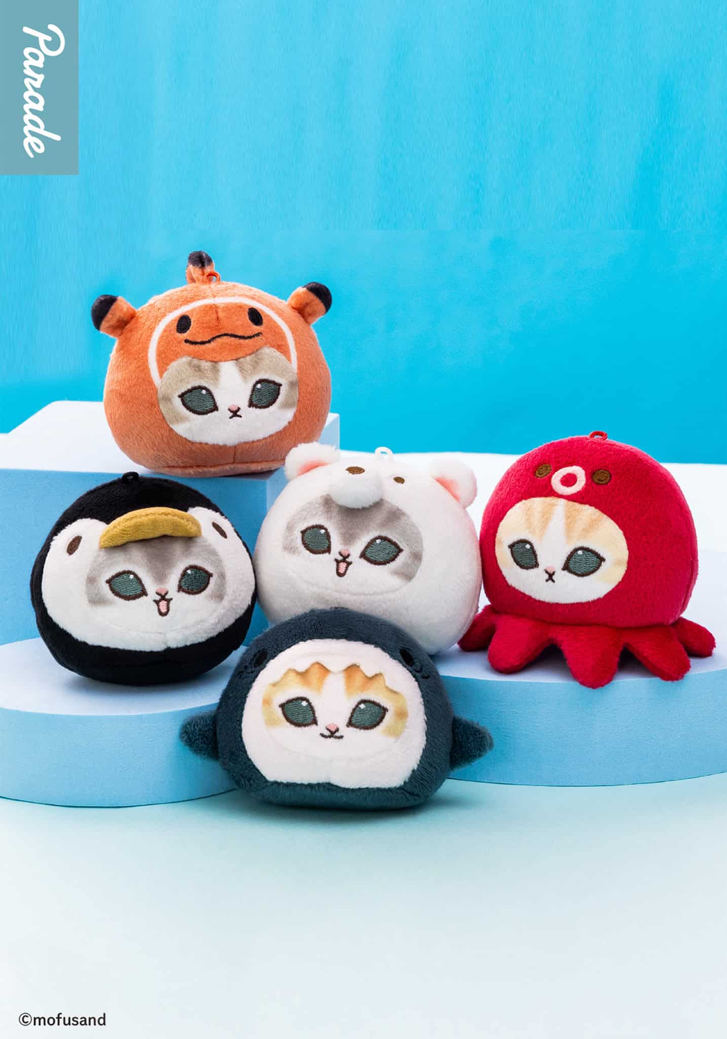 Clever Idiots Mofusand Face Marine Life Meow Surprise Plush Mascot with Strap Blind Box Kawaii Gifts 4595058173449