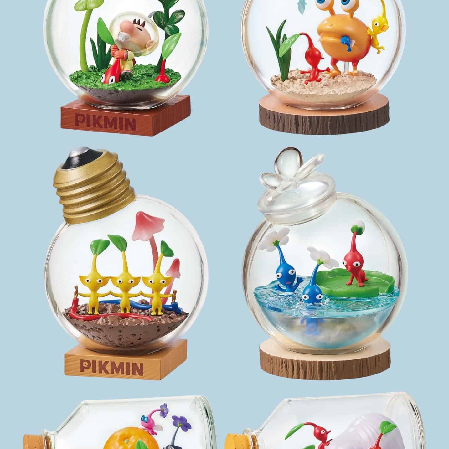 Clever Idiots Re-ment Pikmin Terrarium Surprise Figure Blind Box Kawaii Gifts 4521121207773
