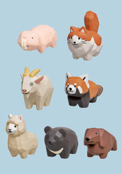Clever Idiots Seiji Kawasaki Wood Carved Animals vol.2 Surprise Figure Blind Box Kawaii Gifts 4589795386897