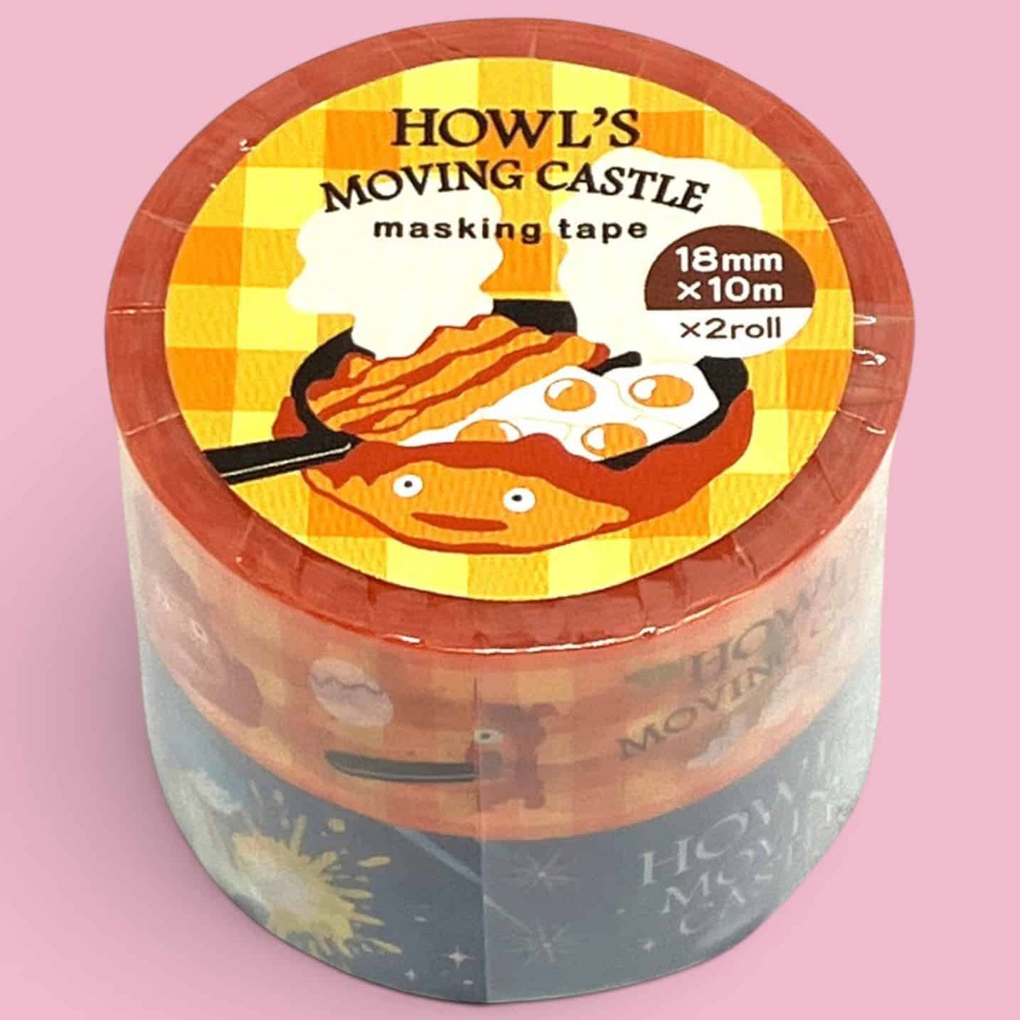 Clever Idiots Studio Ghibli Classics Washi Masking Tapes 2-Piece Sets Calcifer Howl's Moving Castle Kawaii Gifts 4961524814442