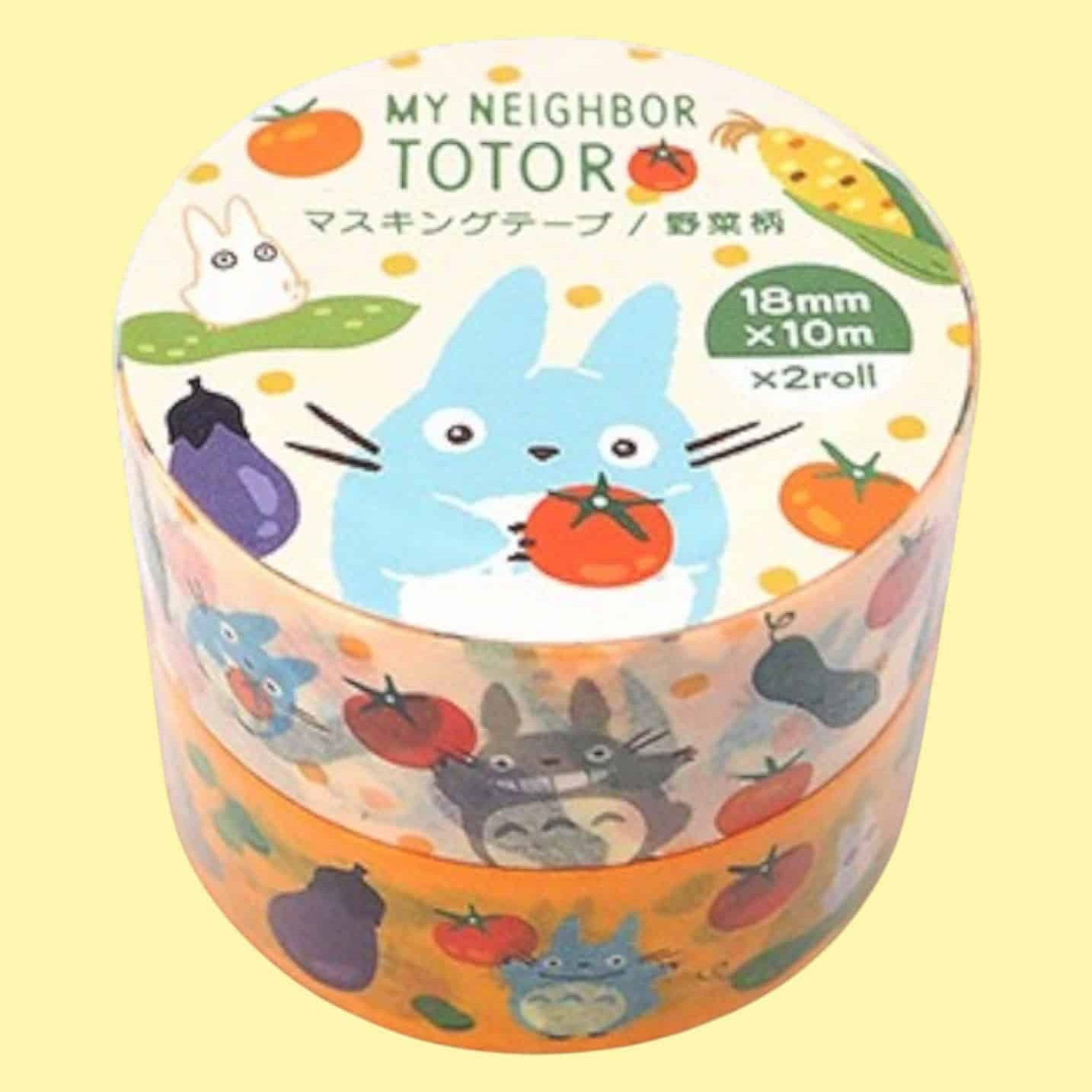Clever Idiots Studio Ghibli Classics Washi Masking Tapes 2-Piece Sets Vegetables My Neighbor Totoro Kawaii Gifts 4961524985210