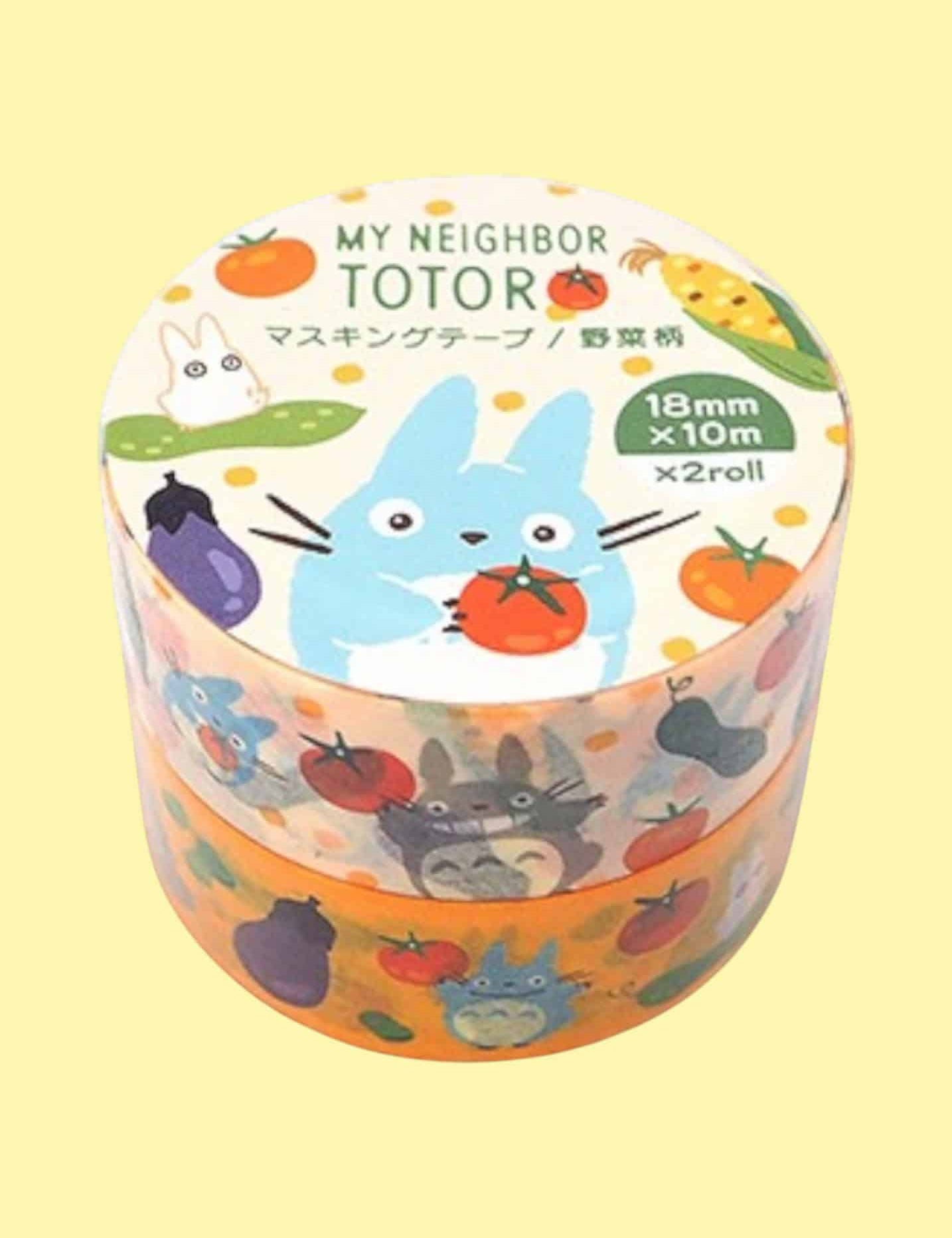 Clever Idiots Studio Ghibli Classics Washi Masking Tapes 2-Piece Sets Vegetables My Neighbor Totoro Kawaii Gifts 4961524985210