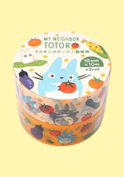 Clever Idiots Studio Ghibli Classics Washi Masking Tapes 2-Piece Sets Vegetables My Neighbor Totoro Kawaii Gifts 4961524985210