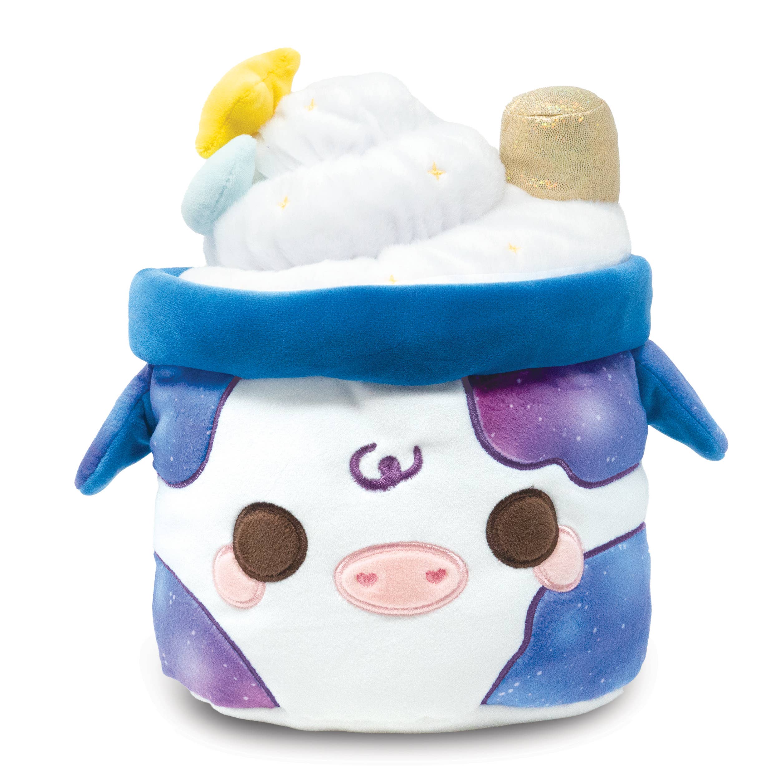 Cuddle Barn, Inc. Cosmic Mooshake (Soft Cute Fluffy Dessert Food Plushie) Kawaii Gifts
