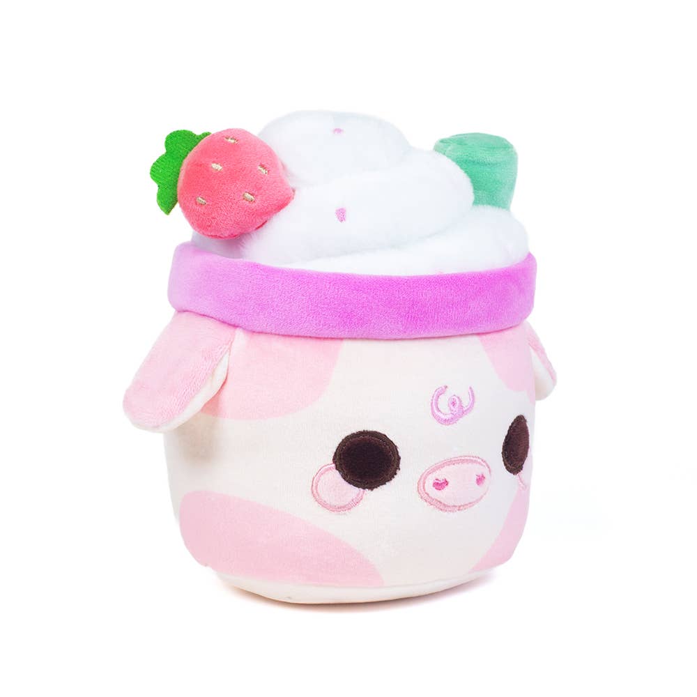 Cuddle Barn, Inc. Lil Series - Scented 6" Mooshake Plushies: Cotton Candy, Strawberry, Witchy Brew, Mint Chocolate Strawberry Kawaii Gifts