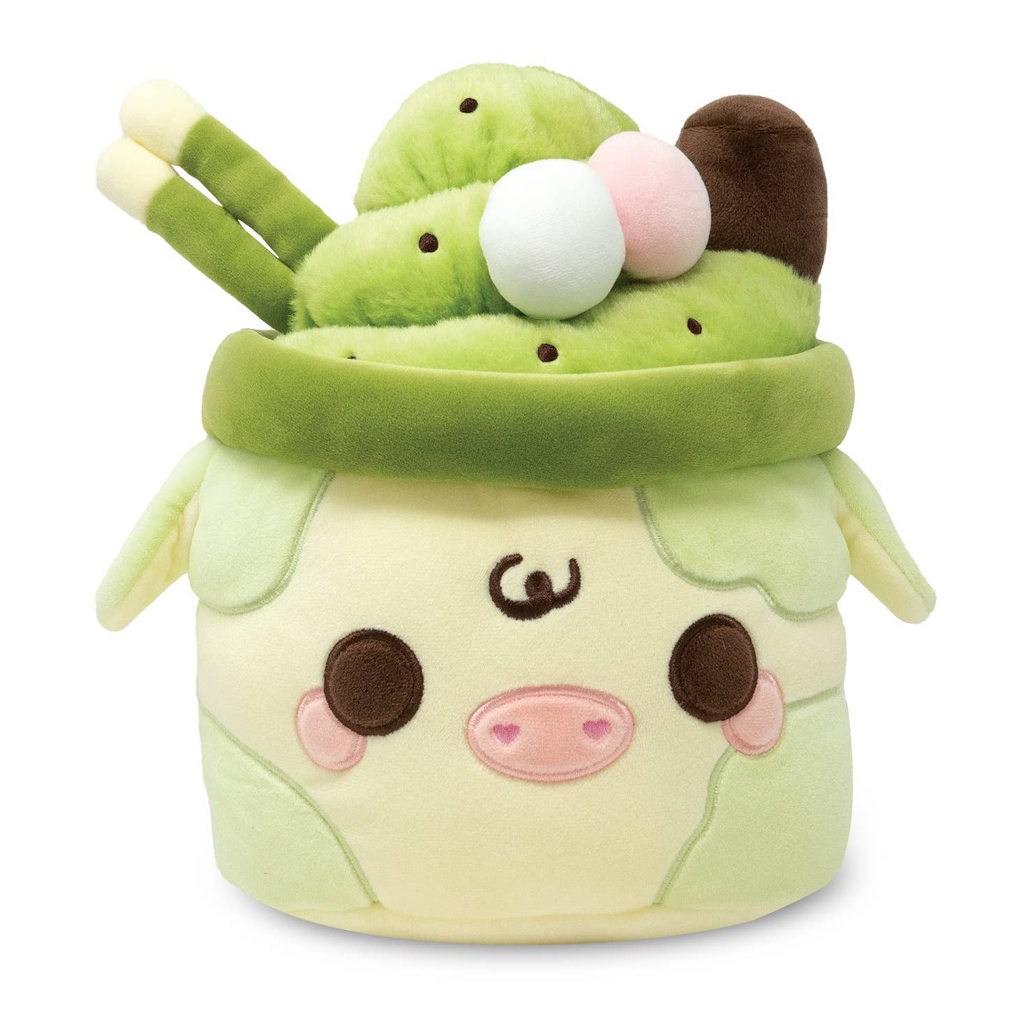 Cuddle Barn, Inc. Mooshakes 10" Soft Cute Fluffy Dessert Food Plushies Matcha Kawaii Gifts