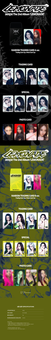 [aespa] Lemonade - Random Trading Card Set B