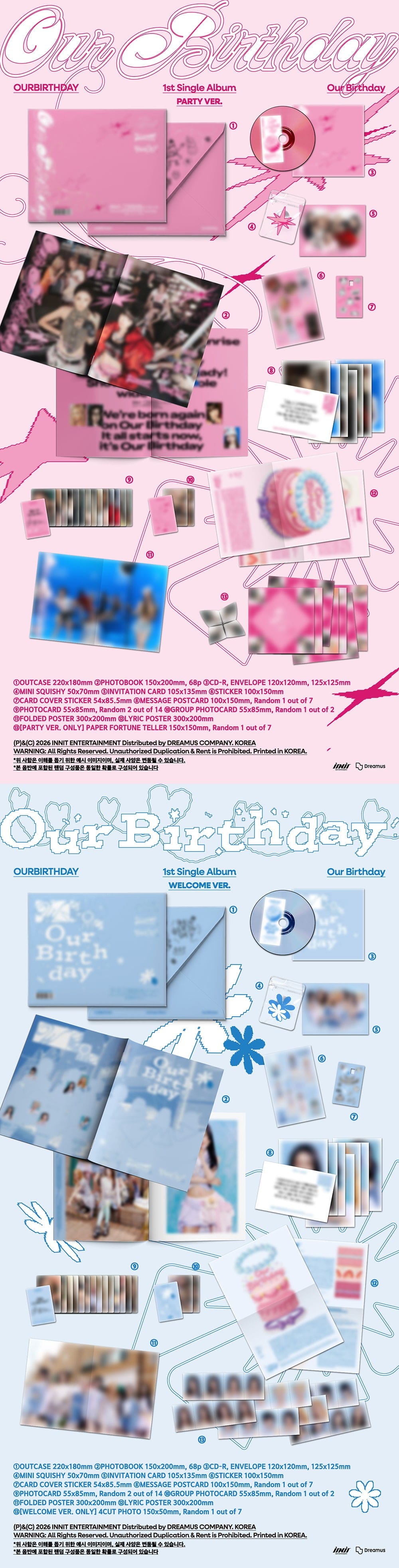 OURBIRTHDAY - 1st Single Album [Our Birthday] Photobook Ver.