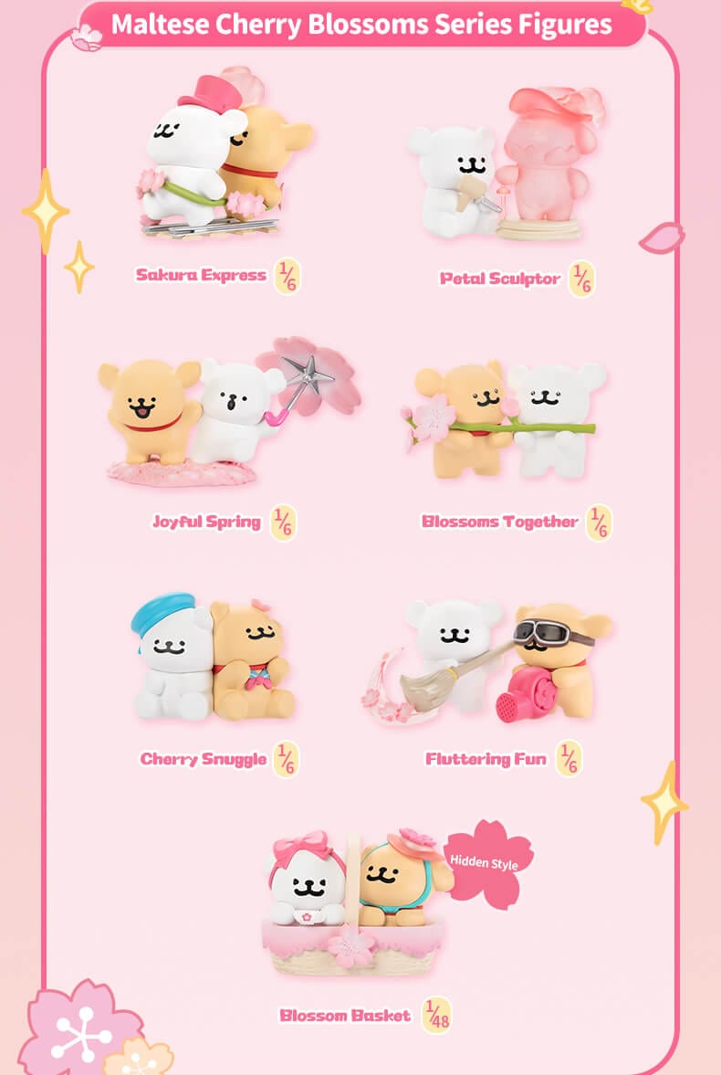 Elska Maltese Sakura Cherry Blossoms Surprise Box Kawaii Gifts 6970834313413