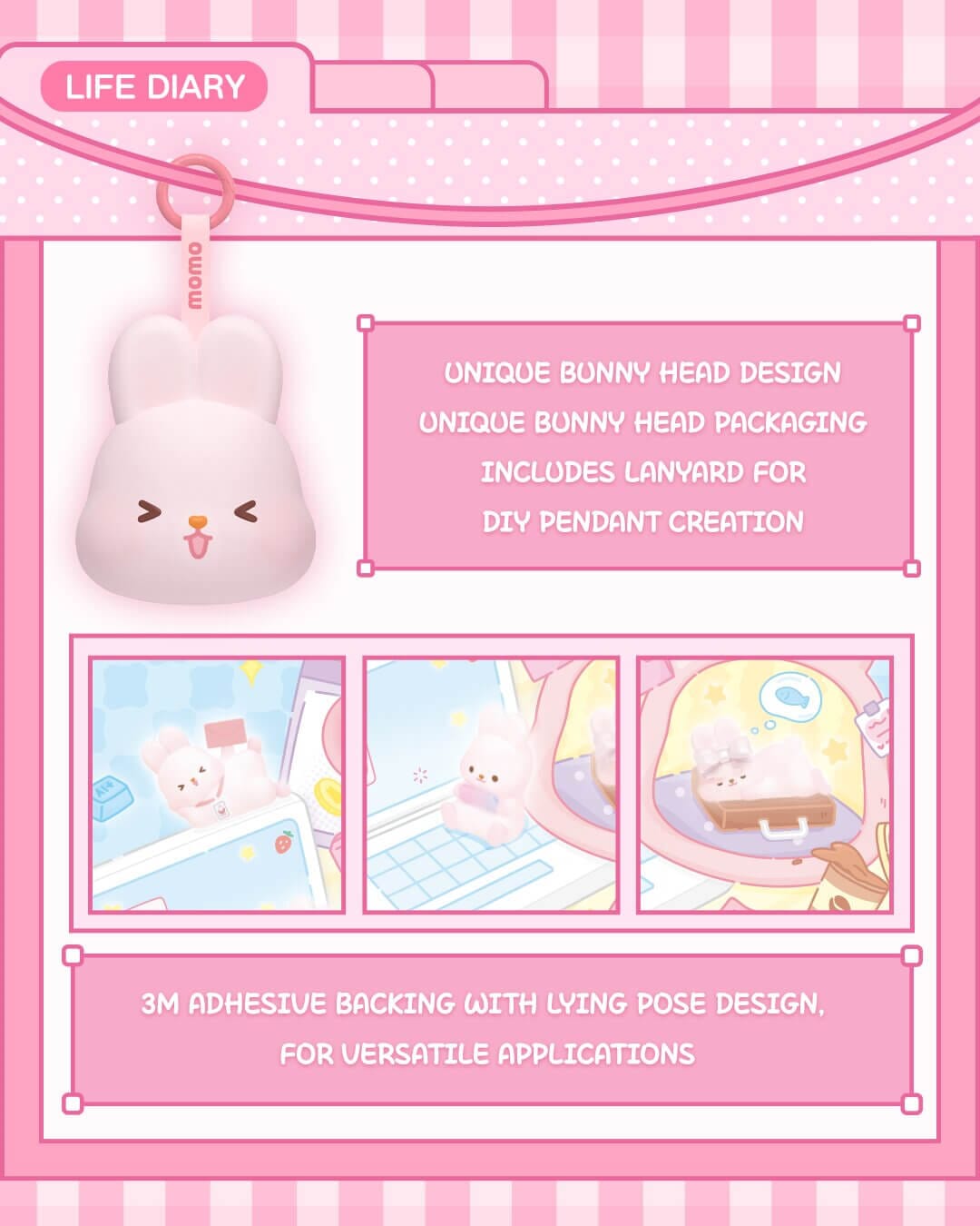 Momo Bunny 24H Life Diary 3-in-1 Surprise Box – Kawaii Gifts