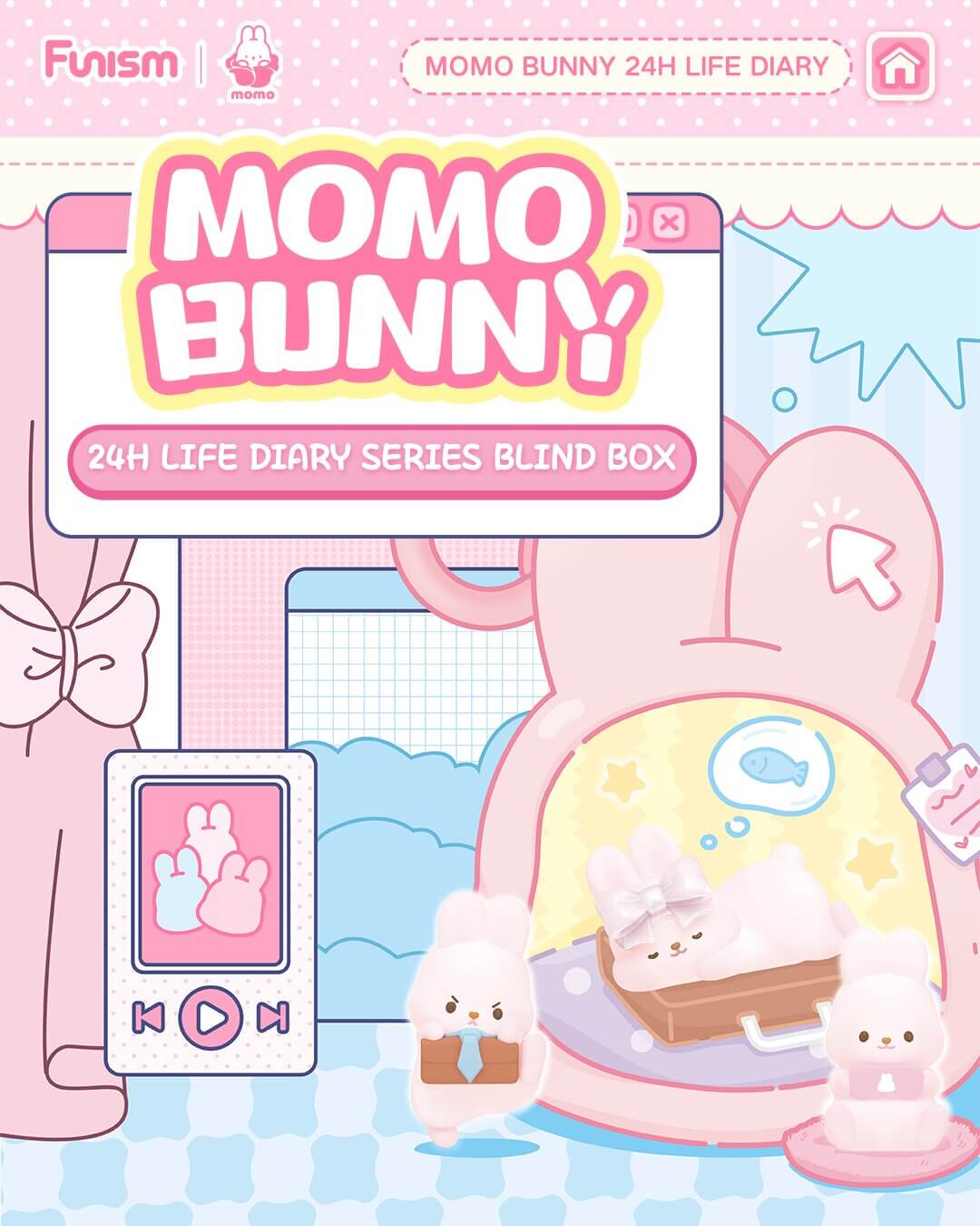 Momo Bunny 24H Life Diary 3-in-1 Surprise Box – Kawaii Gifts