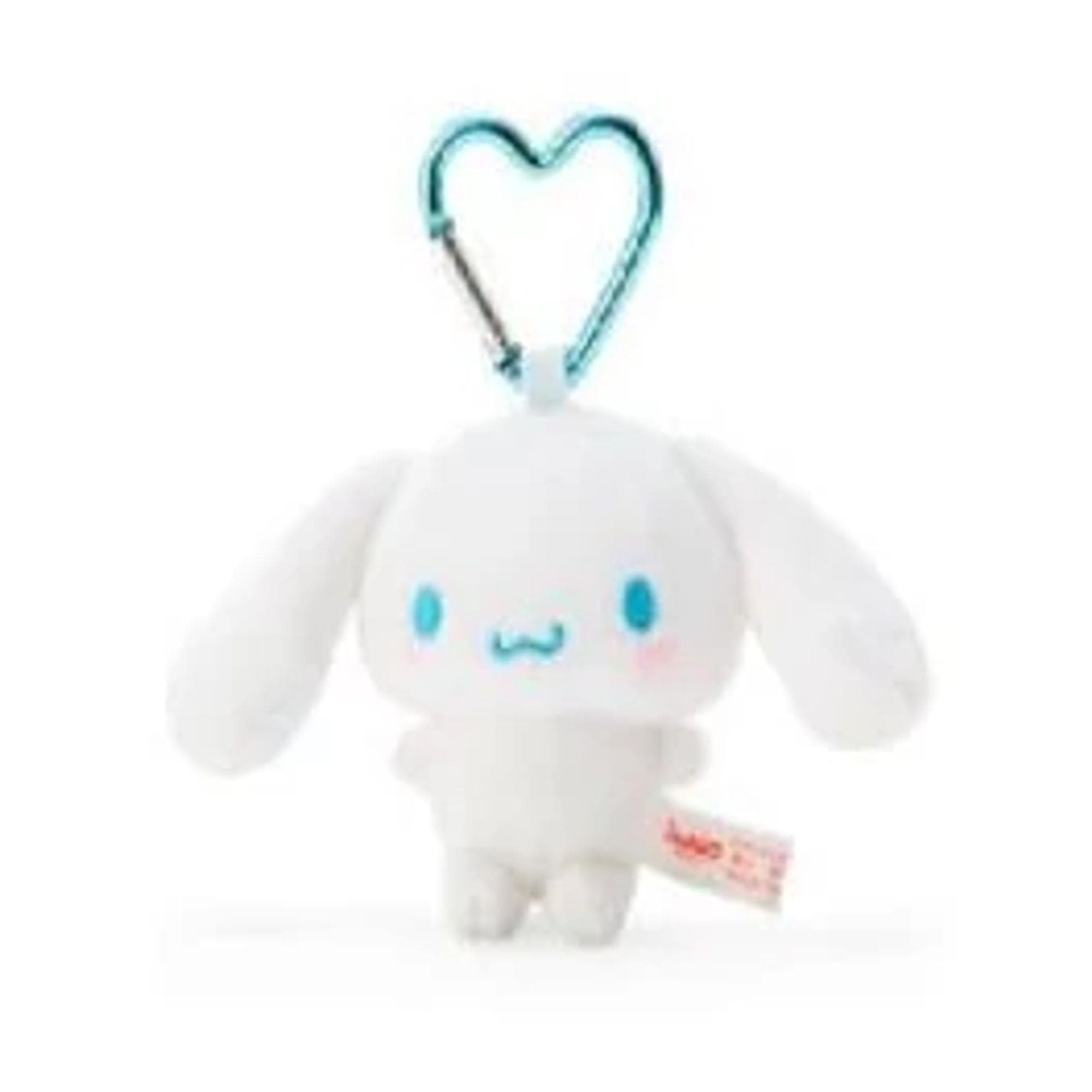 Enesco Sanrio All Stars 4" Plushie Mascot Bag Charms with Heart Carabiner (Over 20 to Choose from) Cinnamoroll Kawaii Gifts 4550624174688