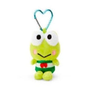 Enesco Sanrio All Stars 4" Plushie Mascot Bag Charms with Heart Carabiner (Over 20 to Choose from) Keroppi Kawaii Gifts 4550624174974