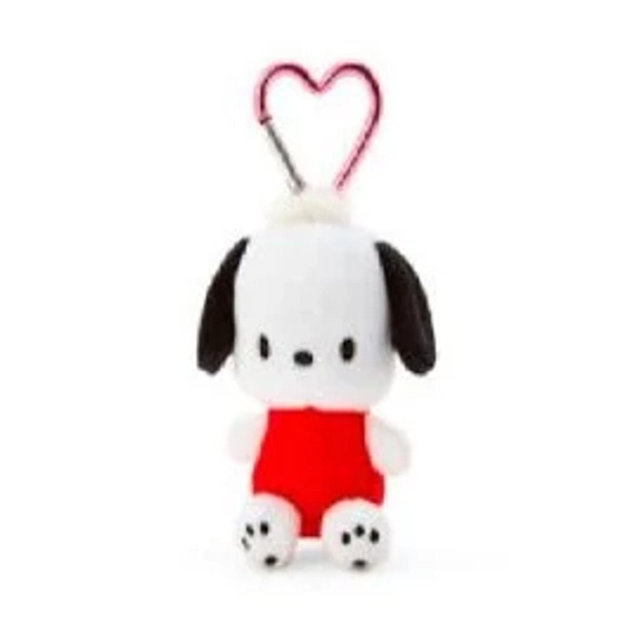 Enesco Sanrio All Stars 4" Plushie Mascot Bag Charms with Heart Carabiner (Over 20 to Choose from) Pochacco Kawaii Gifts 4550624174855