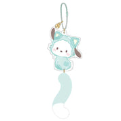 Enesco Sanrio Cutie Cat Acrylic Mascot with Fluffy Tails: Hello Kitty, My Melody, Pompompurin, Cinnamoroll, Kuromi, Pochacco Kawaii Gifts