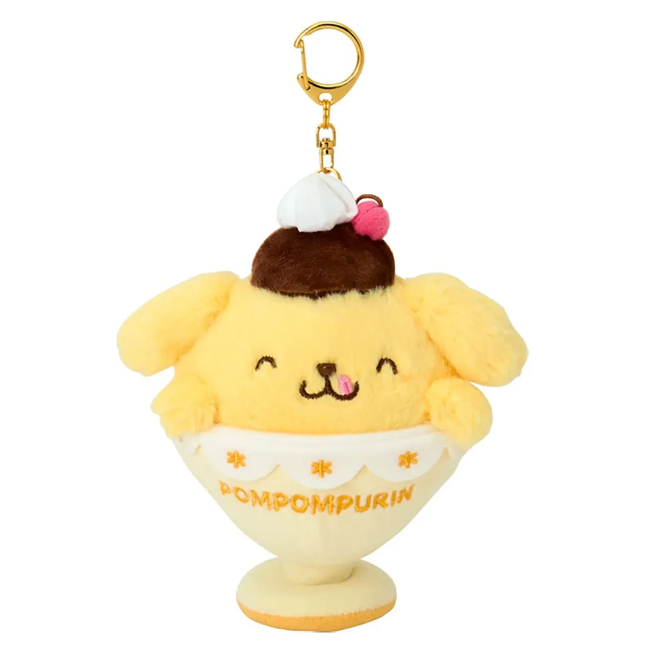 Enesco Sanrio Pompompurin 30th Anniversary 5" Plushy Mascot Key Chain Bag Charm Kawaii Gifts 4550624788519
