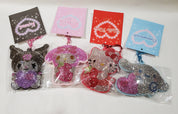 Enesco Sparkly Rhinestone Sanrio Keychains: Hello Kitty, My Melody, Cinnamoroll, Kuromi Kawaii Gifts