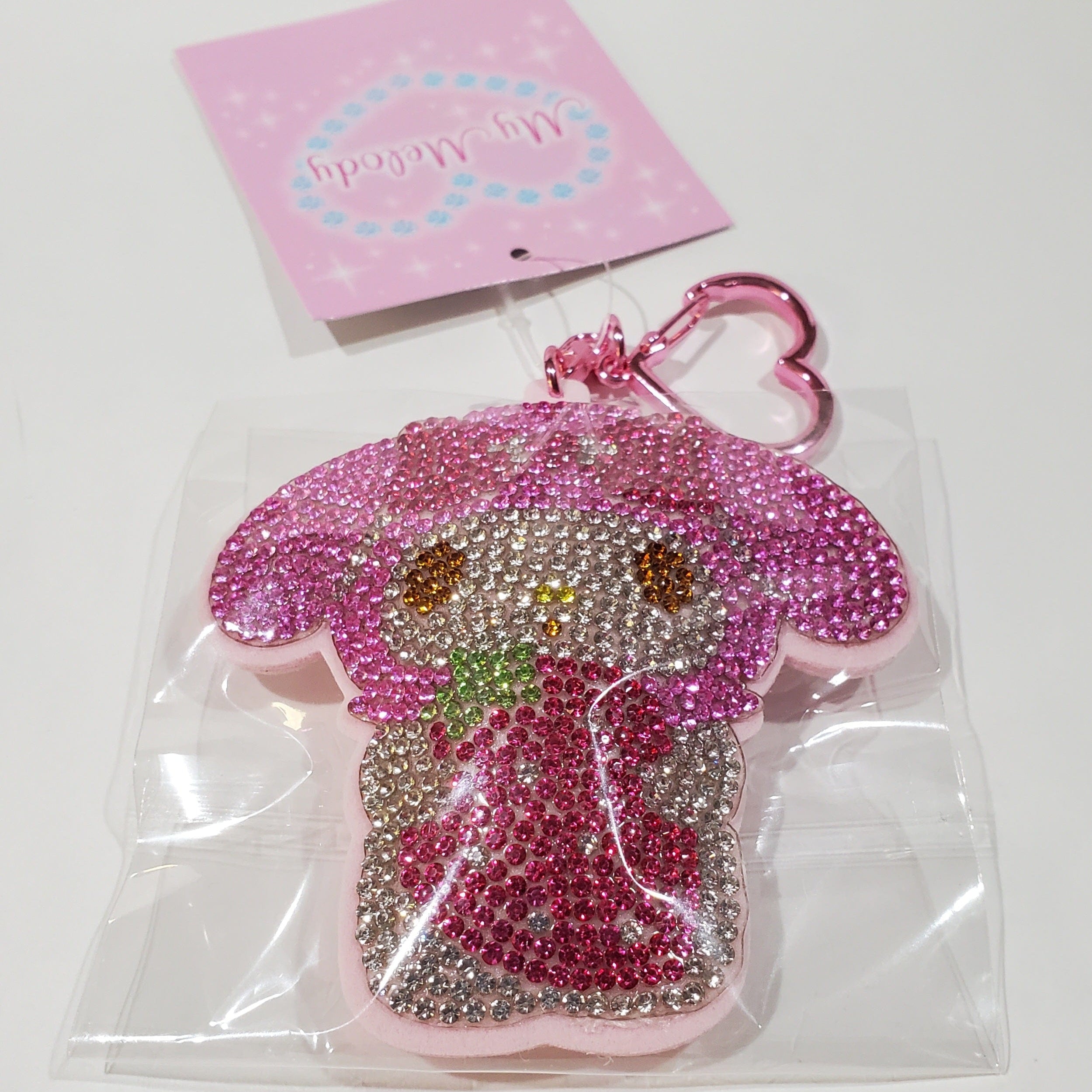 Enesco Sparkly Rhinestone Sanrio Keychains: Hello Kitty, My Melody, Cinnamoroll, Kuromi Kawaii Gifts