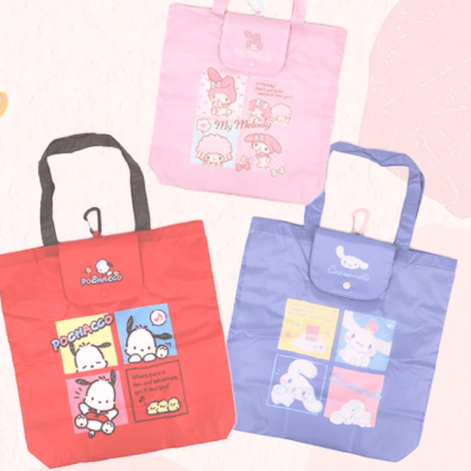 Enesco Sanrio 16.5" Reusable Shopping Bags (5 to Choose From) Kawaii Gifts