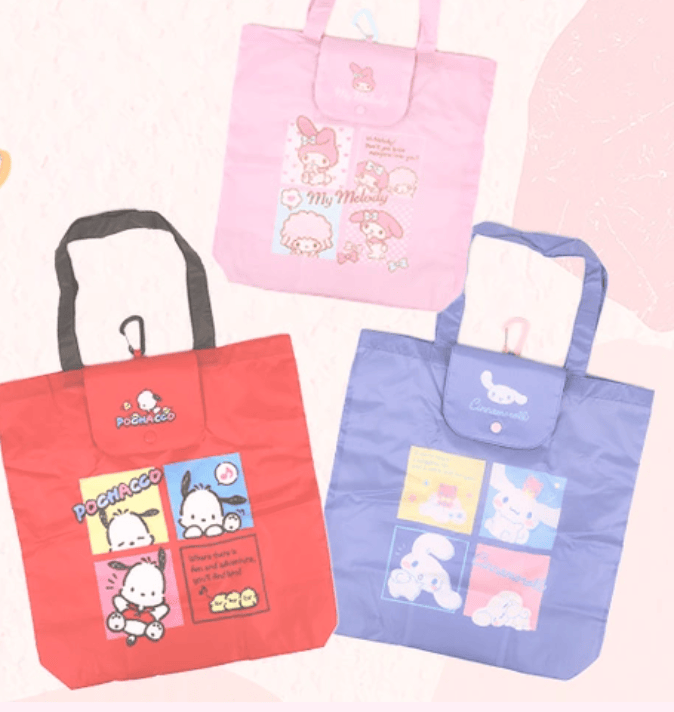 Enesco Sanrio 16.5" Reusable Shopping Bags (5 to Choose From) Kawaii Gifts
