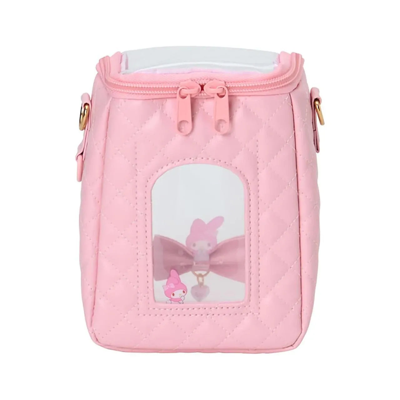 Enesco Sanrio Enjoy Idol Doll Carrying Quilted Pouch with Clear Windows (4 to Choose From) Kawaii Gifts